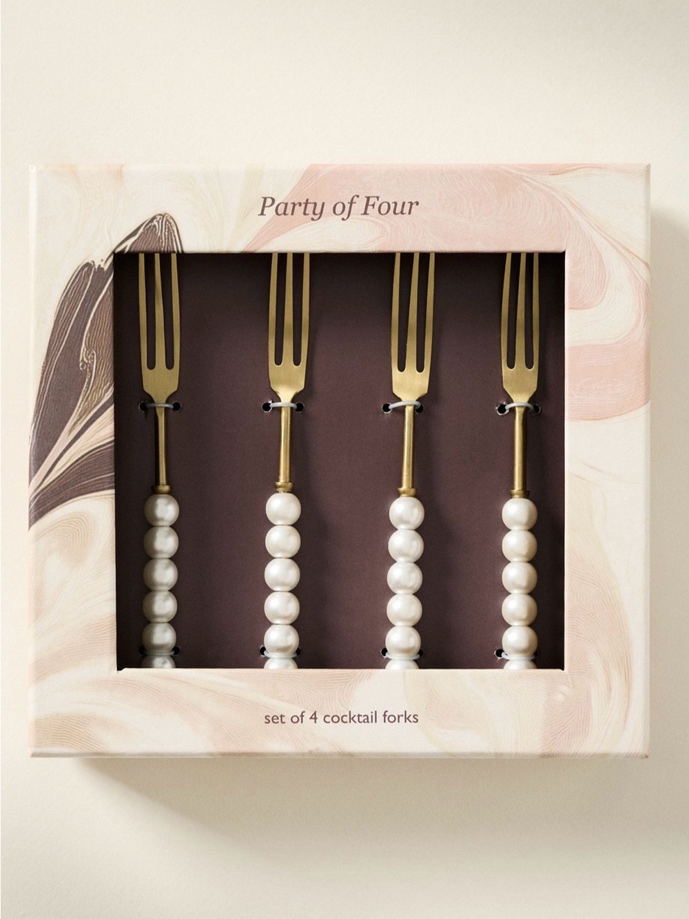 Anthropologie Perla Appetizer Forks, Set of 4
